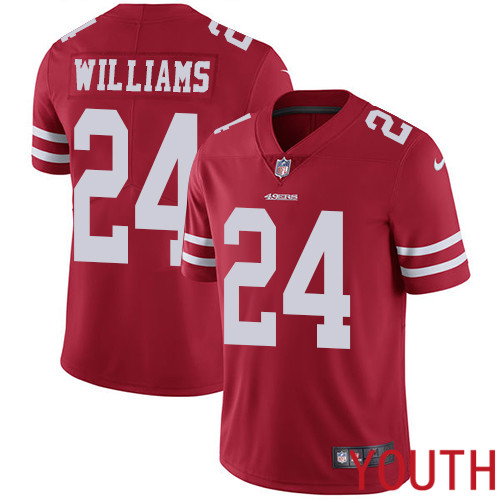 San Francisco 49ers Limited Red Youth K Waun Williams Home NFL Jersey #24 Vapor Untouchable